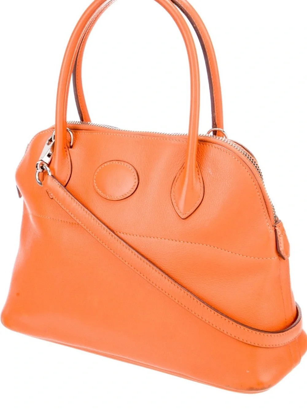 Hermès Bolide 27 iconic Swift leather, palladium-plated hardware oval leather